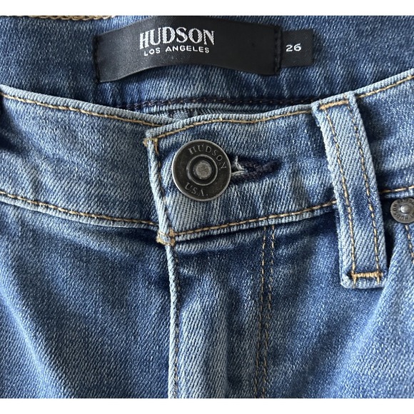 New Hudson Lace Up Sides High Rise Skinny Jeans Barbara Dazz Size 26 - Picture 3 of 12